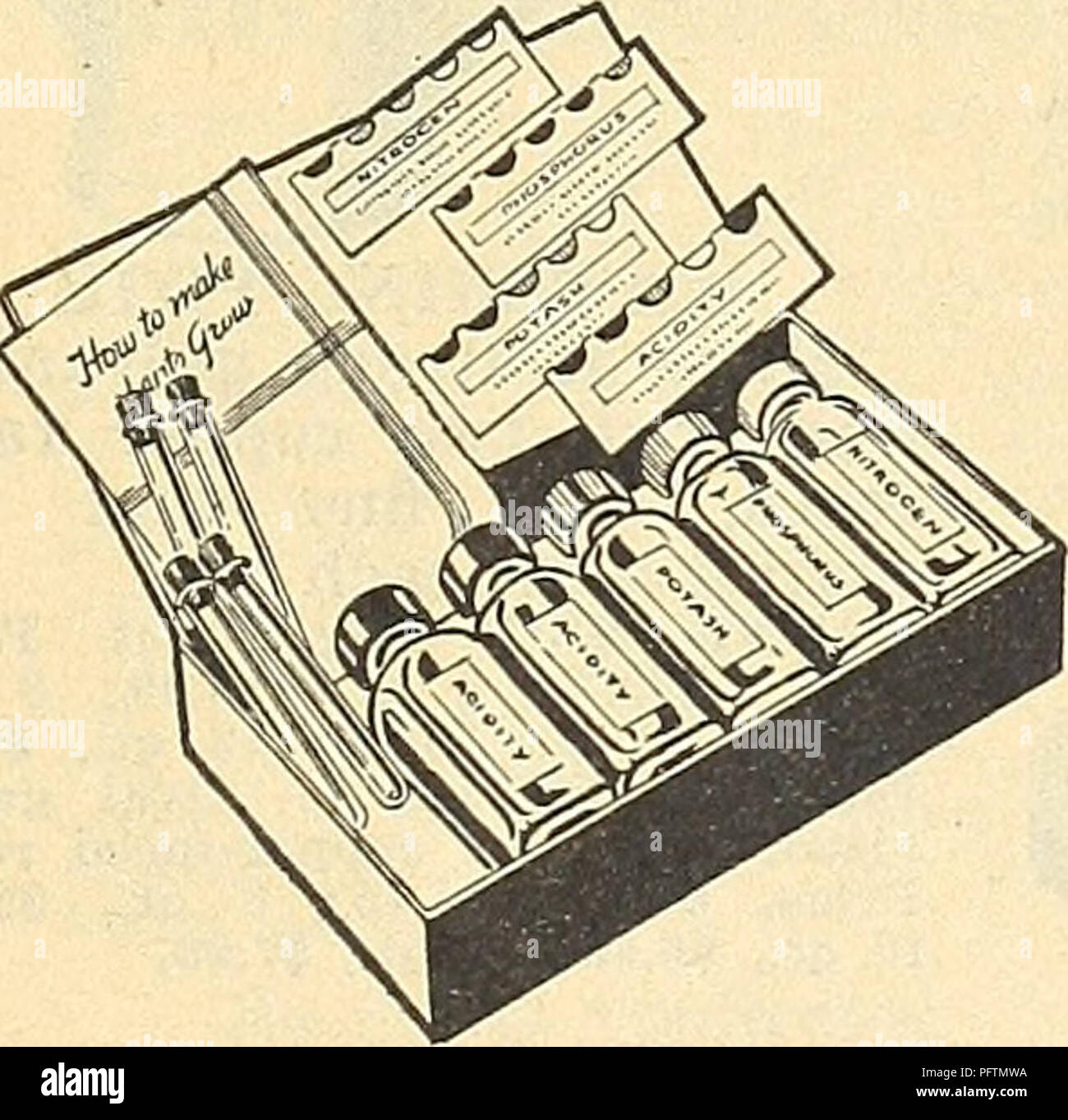 . Currie's garden : annuel 63e printemps de l'année 1938. Les catalogues de graines de fleurs, graines (plantes) ; Catalogues Catalogues ; Graines de légumes Horticulture pépinières (catalogues) ; plantes ornementales ; catalogues, matériel et fournitures de jardinage Catalogues. Soutien de l'usine modèle pivoine ou tomate sup- ports (Modèle) - le fil galvanisé, 3 jambes, 2 joints toriques, le réglage supérieur- table et amovible. Chaque     4,25 0,40 $ douzaine. Du jardinier ACCUEIL Test de sol Kit $2.00 le kit d'introduction idéale. Facile à utiliser. Tests pour l'azote, phos- phorus, la potasse et l'acidité. Donne toutes les informations essentielles à succès sur le gazon ou dans le jardin. Hôtel Banque D'Images