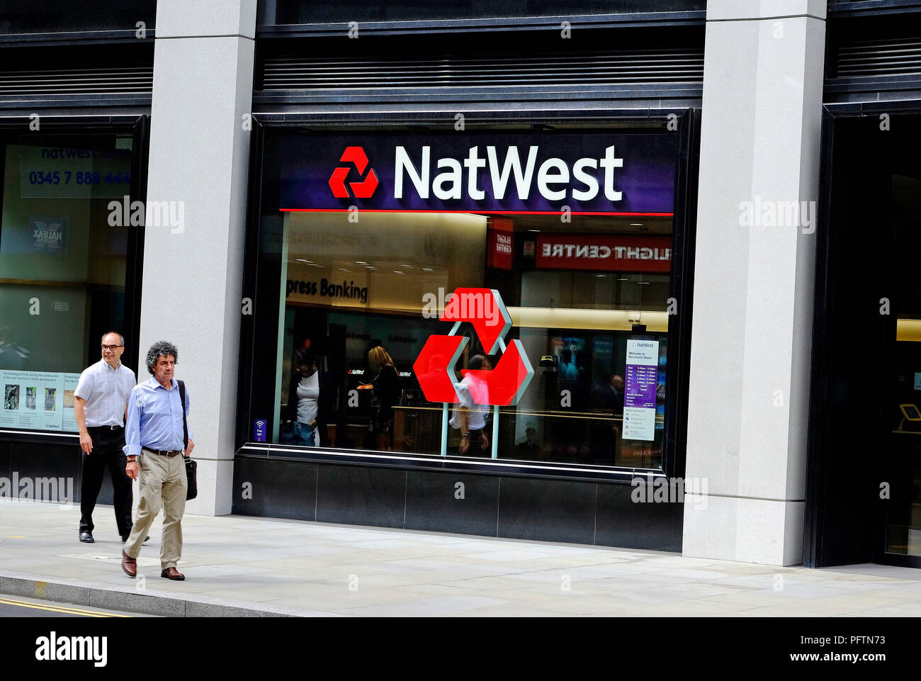Nat West Bank, le centre de Londres, Angleterre Banque D'Images