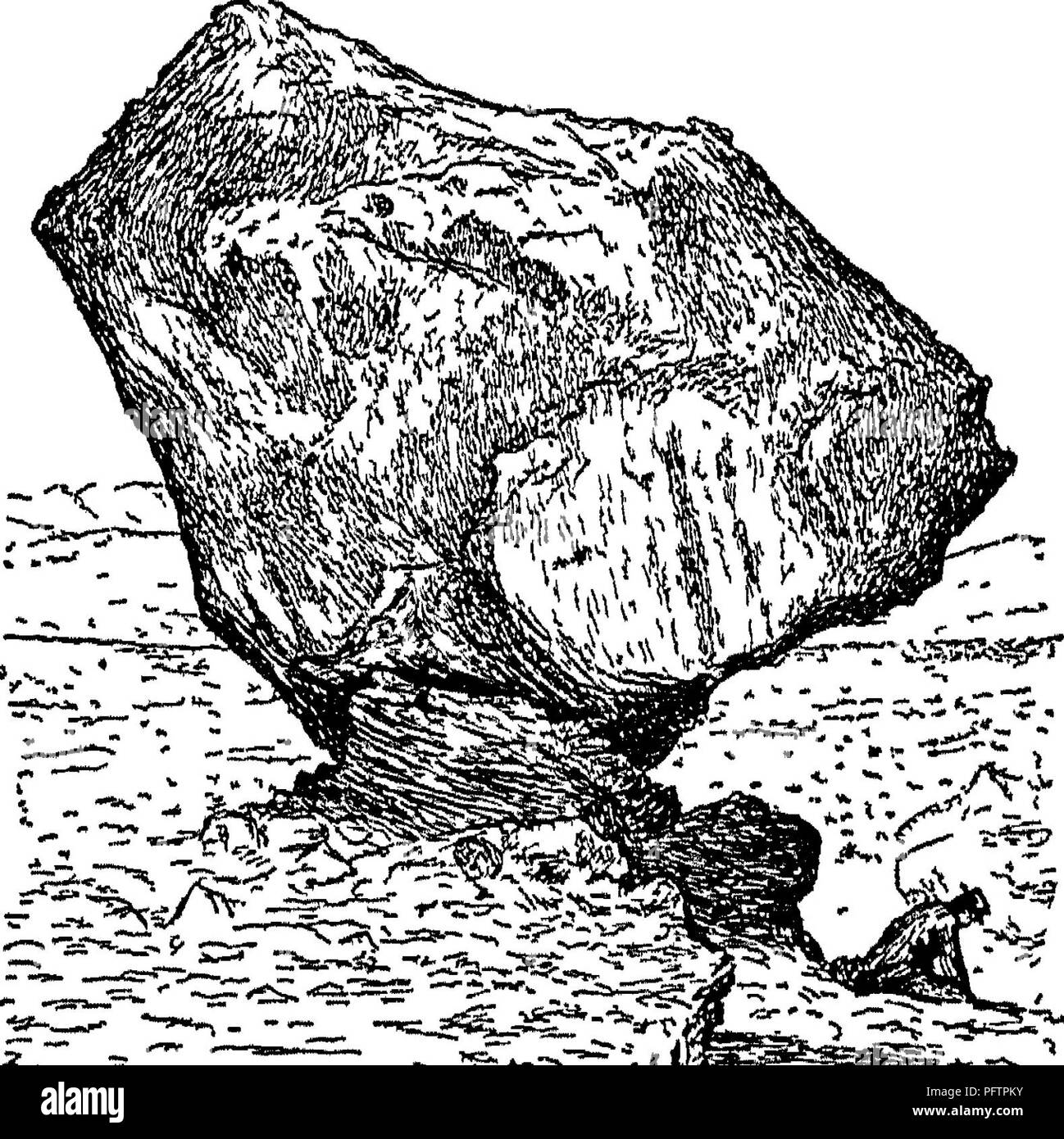 . Un traité sur les roches, les sols et l'altération des roches ;. Pétrologie ; les sols. 164 LE PEINCIPLES WEATHEEINa EOCK EN-. recommence sans un moment d'intercession, et continue jusqu'à ce que toute la masse disparaît, - devient elle-même convertie en sable meuble dérivé par le vent et un agent de destruction. Le professeur W. P- Blake a été le premier, je crois, d'appeler pub- lic attention à ce phénomène- phe, ayant observé pendant que dans le Col de San Bernardino (Cali- fornia) en 1853. G. K. Gilbert a également publié certains faits intéressants comme indiqué par lui-même tandis que le géologue de l'expédition Wheeler w Banque D'Images