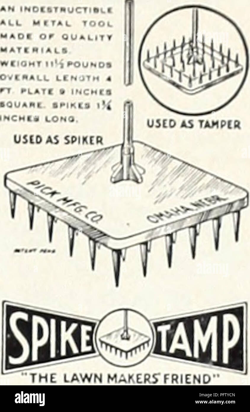 . La chalp 65e année de culture annuelle. Les catalogues de graines de fleurs, graines (plantes) ; Catalogues Catalogues ; Graines de légumes Horticulture pépinières (catalogues) ; plantes ornementales ; catalogues, matériel et fournitures de jardinage Catalogues. SUDBURY ACCUEIL GARDENER'S TEST DE SOL KIT $2.00 le kit d'introduction idéale. Facile à utiliser. Tests pour l'azote, du phosphore, de la potasse et de l'acidité. Donne toutes les informations essentielles pour la réussite de pelouse ou jardin. Aide l'agriculteur deviennent plus grandes cultures. SPIKE-Dame est le plus merveilleux outil de pelouse jamais produit des résultats étonnants suivre son utilisation. Spike-Tamp bientôt paye lui-même dans la conservation des semences, Banque D'Images