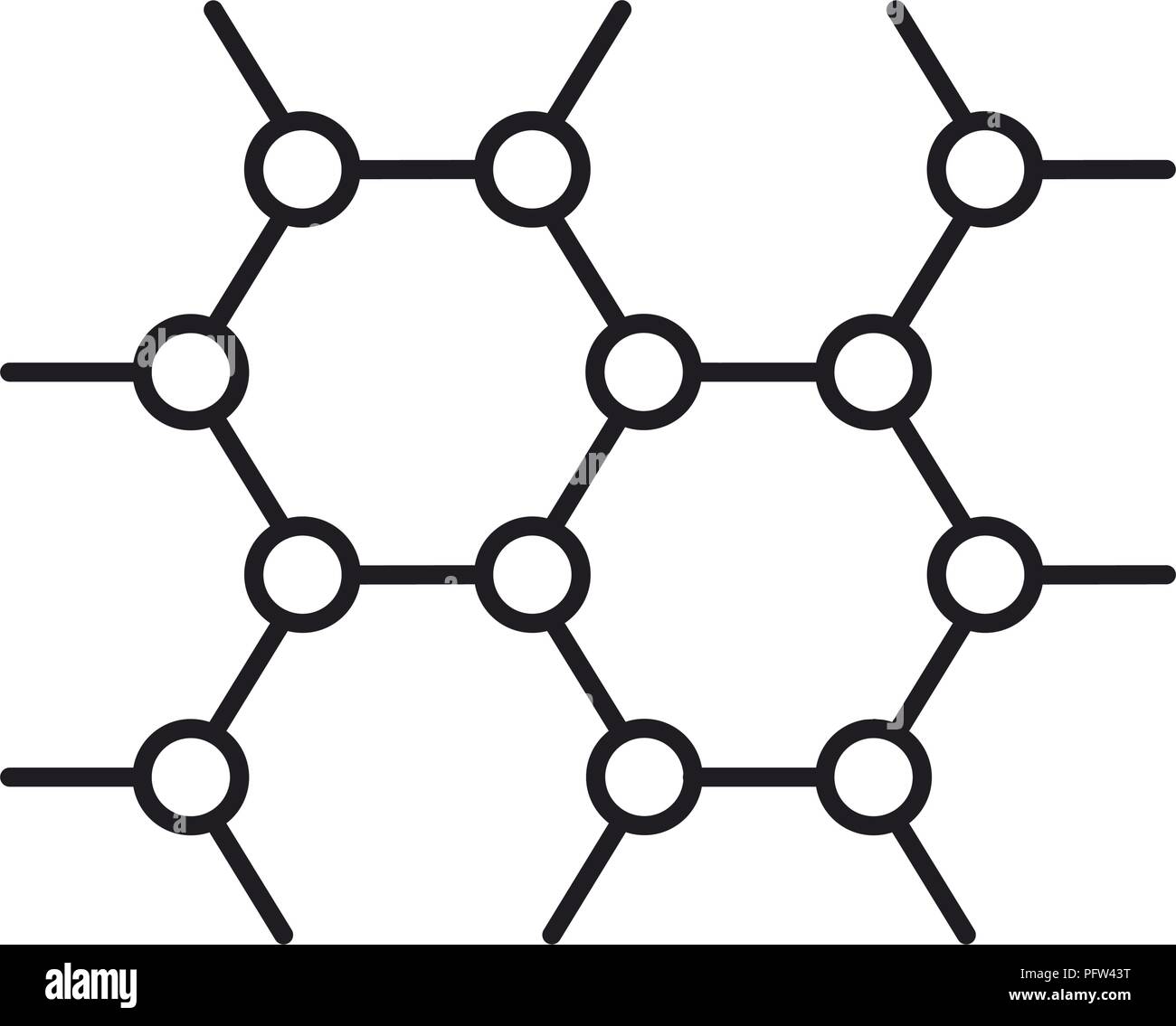 L'icône de la science moléculaire structure Illustration de Vecteur