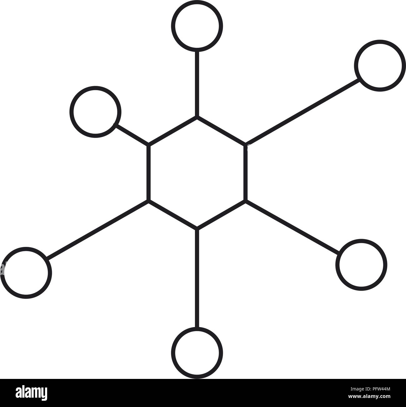 L'icône de la science moléculaire structure Illustration de Vecteur