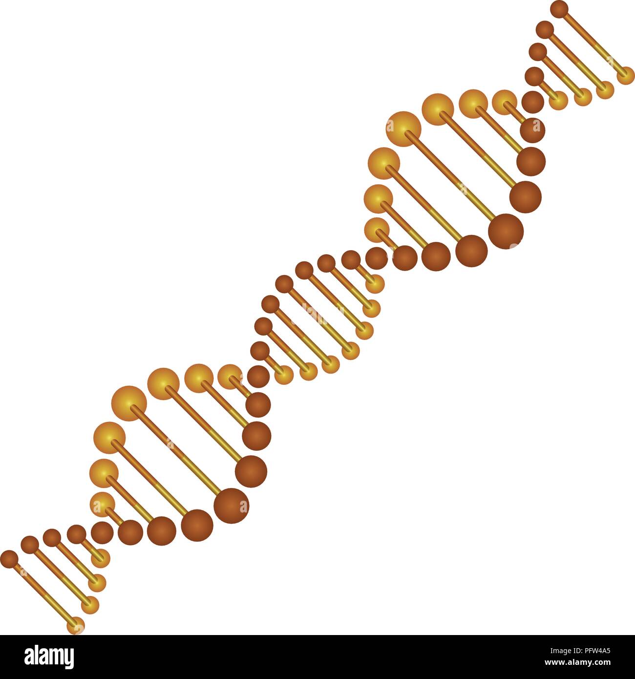 La science de la chaîne d'ADN en diagonale la couleur d'or Image  Vectorielle Stock - Alamy