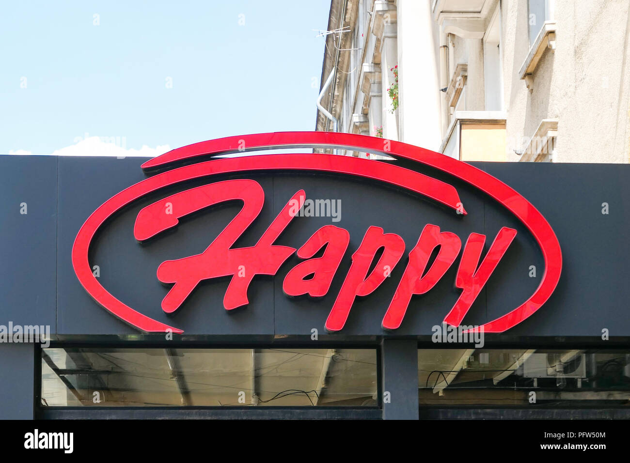 Le Happy Bar & Grill Restaurant chain - Sofia, Bulgarie Banque D'Images