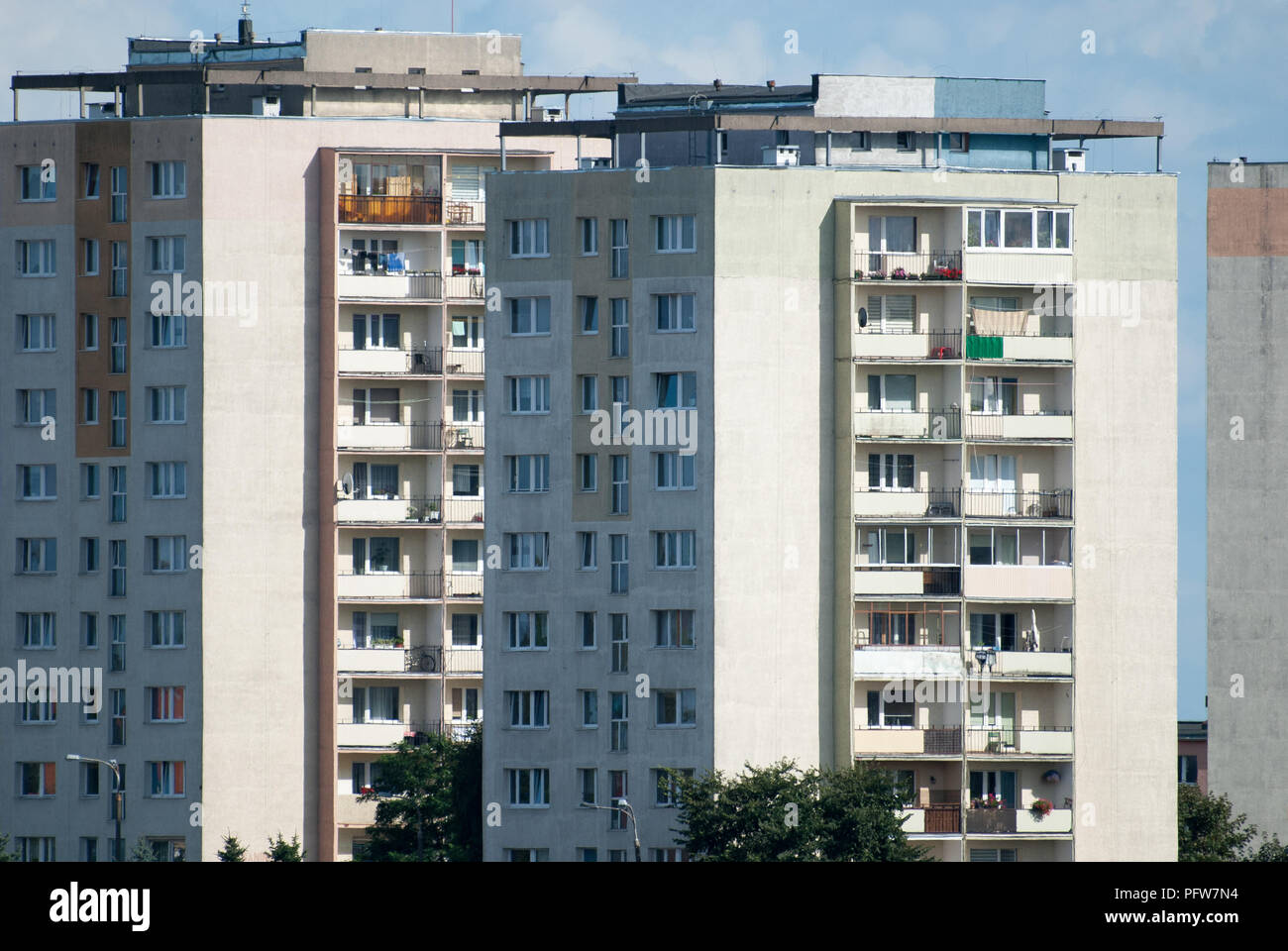 Les immeubles d'époque communiste à Gdansk, Pologne. 12 août 2018 © Wojciech Strozyk / Alamy Stock Photo Banque D'Images