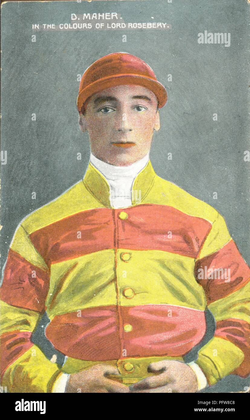 Daniel Maher Top Jockey NOUS 1898 et 1908 télévision top jockey course et 1913 Banque D'Images