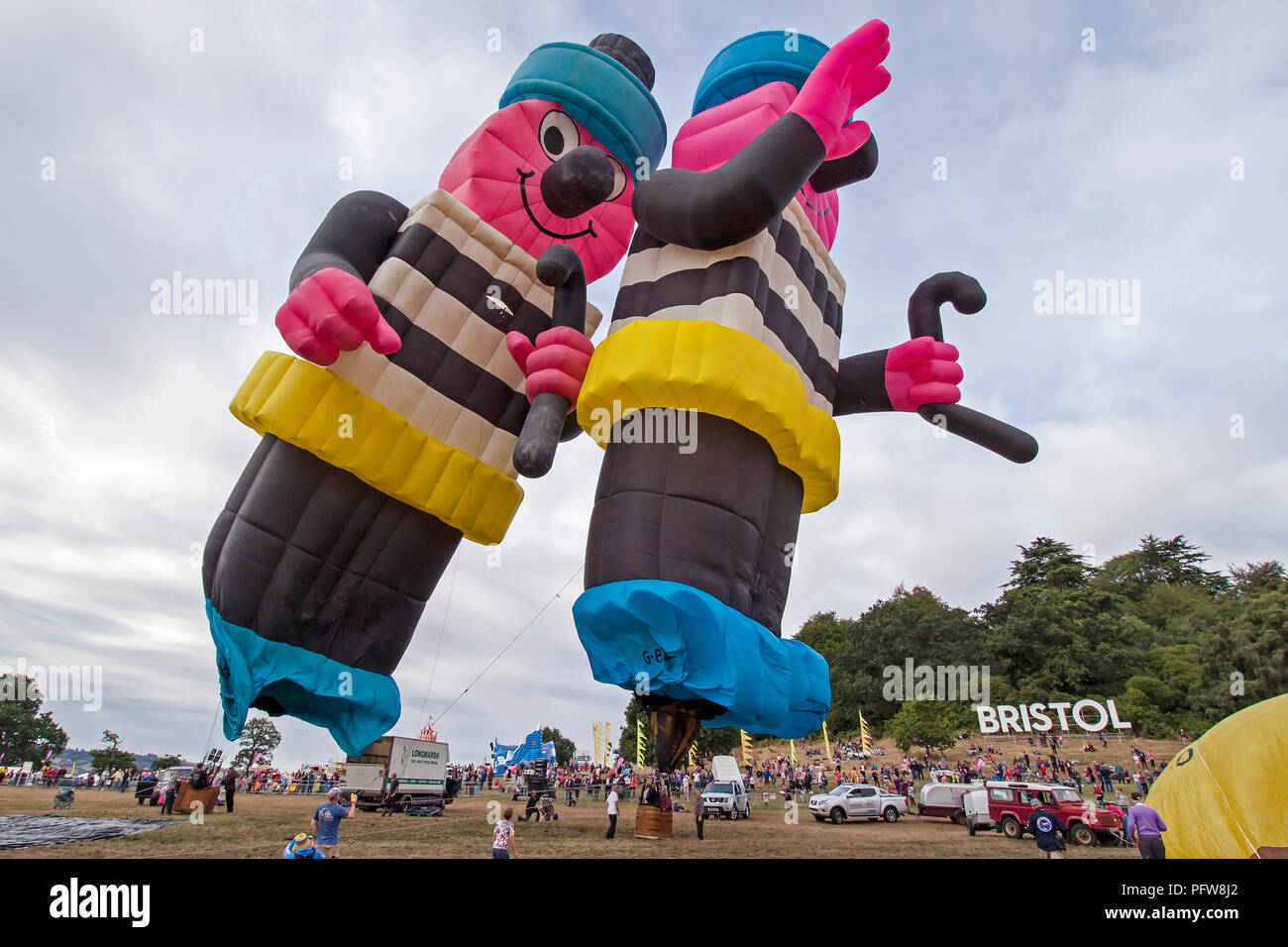 Bristol International Balloon Fiesta 2018 à Ashton Court Estate, Bristol en Angleterre Banque D'Images