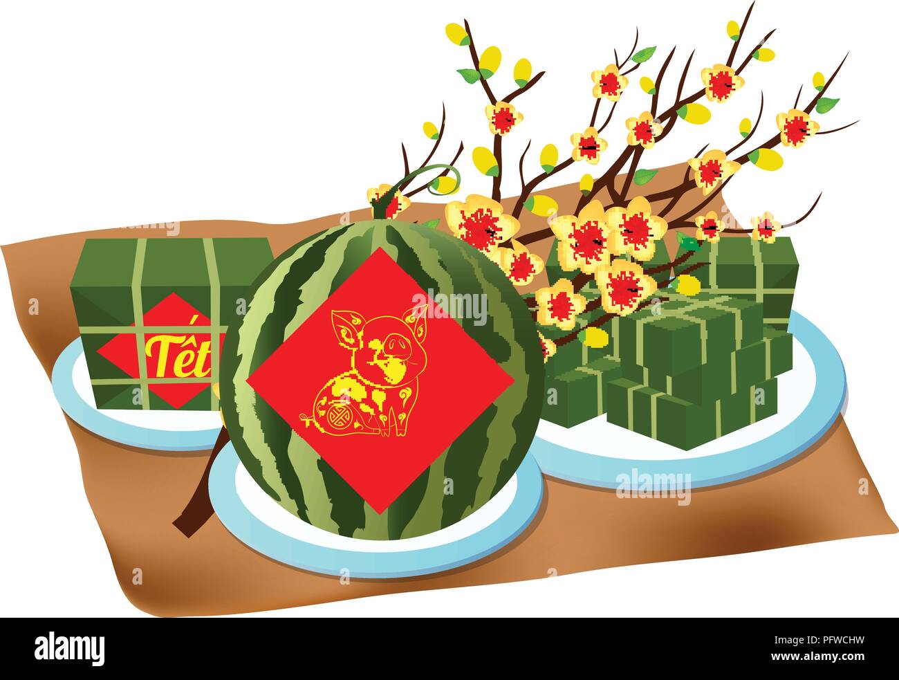 Gateau De Riz Gluant Cuit Square Nouvel An Vietnamien Traduction Tết Nouvelle Annee Lunaire Image Vectorielle Stock Alamy Gateau De Riz Gluant Cuit Square Nouvel An Vietnamien Traduction Tết Nouvelle Annee Lunaire Image Vectorielle Stock Alamy