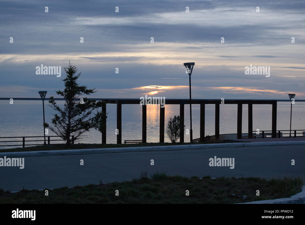 Lever du soleil à faible saison d'hiver en Amérique du Sud Banque D'Images