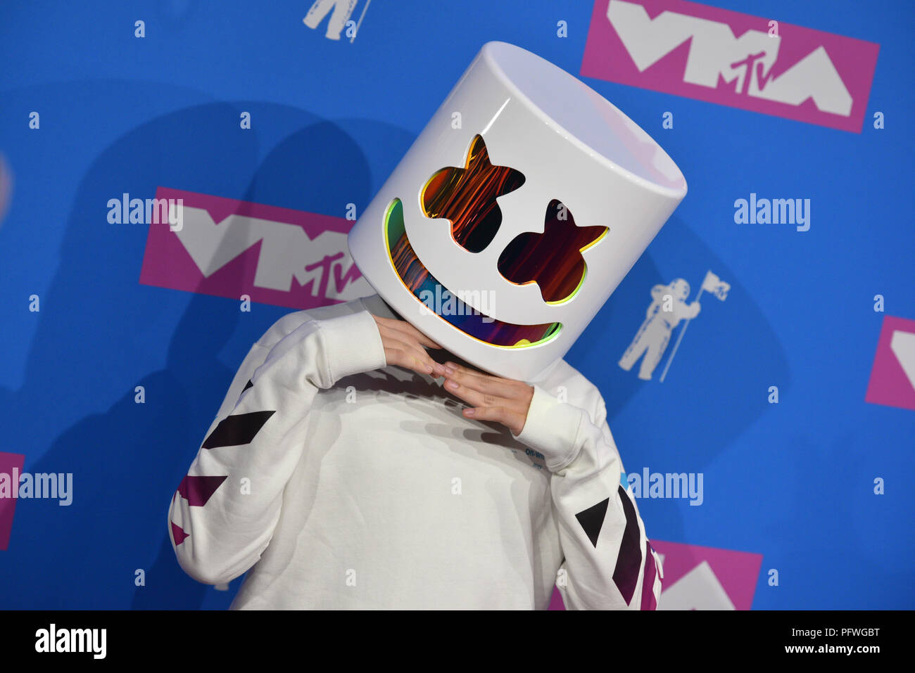 Marshmello assiste à la 2018 MTV Video Music Awards au Radio City Music Hall, le 20 août 2018 dans la ville de New York. Banque D'Images