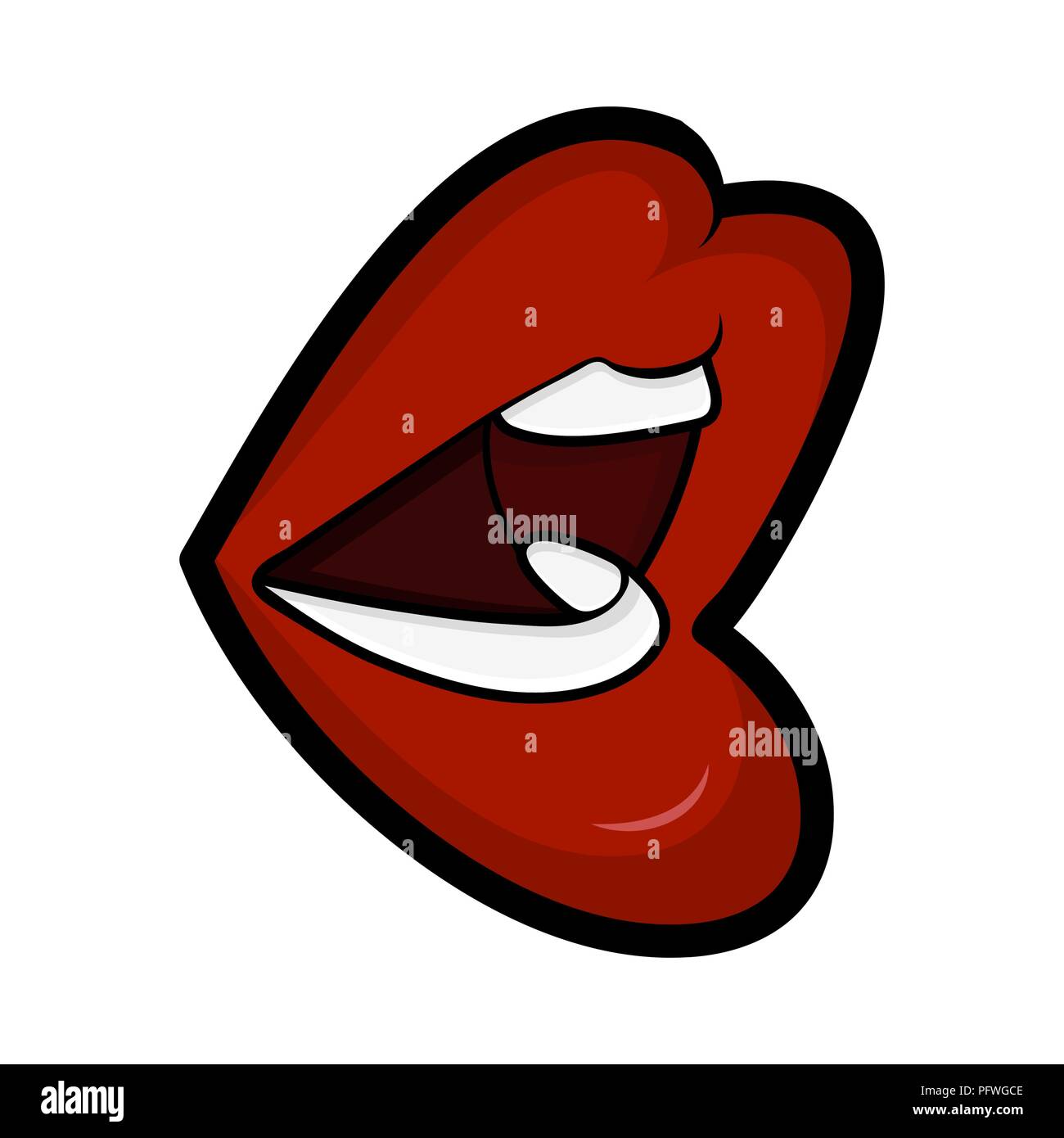 bouche-rouge-grande-ouverte-banque-d-images-vectorielles-alamy