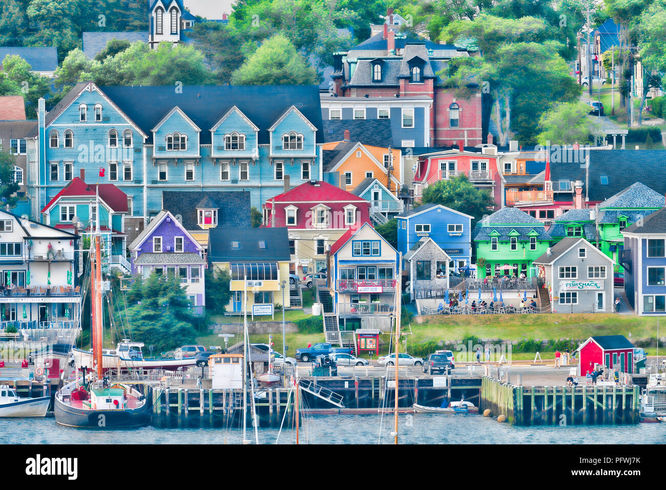 Lunenburg waterfront et du centreville de partout dans le port de