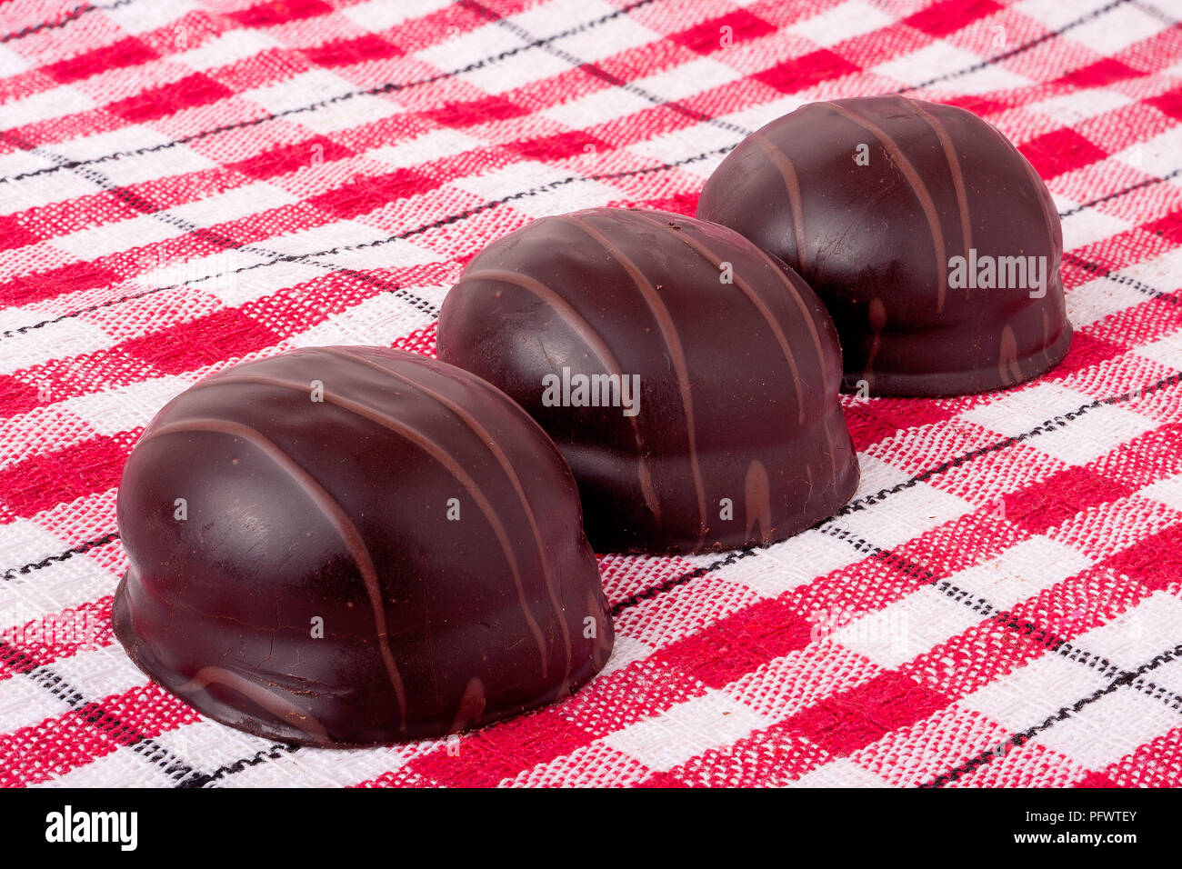 Variations de chocolated pralines doux Banque D'Images