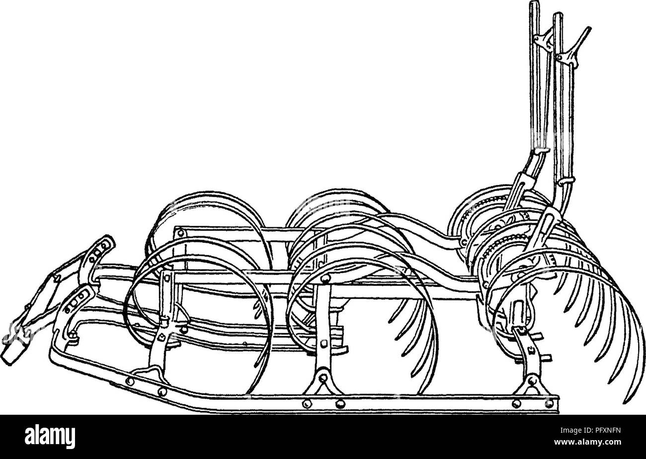 . La productivité des sols ; les éléments fondamentaux de la réussite de la gestion des sols et à la rentabilité de la production agricole. Les sols. L'ameublissement du sol et 154. Flanqueurs-parfois, comme dans la culture du tabac, et du marché, le gardemng m planker est utilisé lorsqu'il est souhaitable de laisser la surface en particulier et même sans poudre finement. raffermissant -Printemps 94 FiQ dent herse (cochon. 95). Cet outil est généralement établie ; pf trois à quatre huit pouces ou 10 pouces bandes boulonnés ensemble avec leurs bords chevauchants. L'planker n'est pas une compression de l'outil. Veuillez noter que ces images sont extraites de la page numérisée des images qui ma Banque D'Images