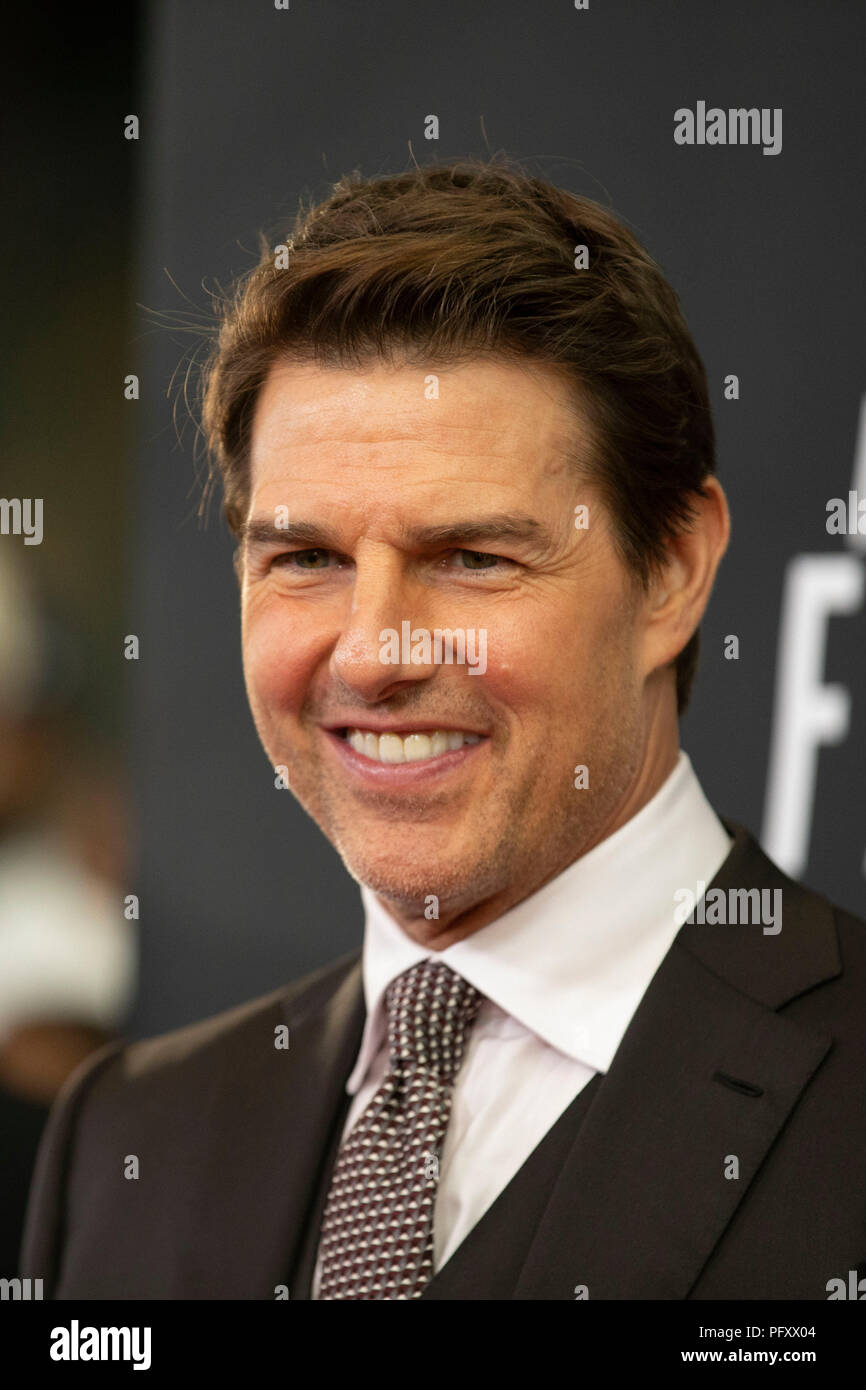 L'Acteur et producteur Tom Cruise, marche le caret rouge avant la projection de Mission Impossible un Fallout le Smithsonian National Air and Space Museum le 22 juillet, à Washington, DC. Banque D'Images