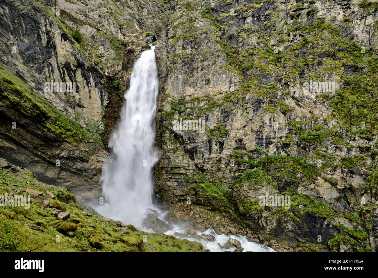 Gößnitzfall près de Heiligenblut, vallée de Möll, Parc National du Hohe Tauern, Carinthie, Autriche Banque D'Images