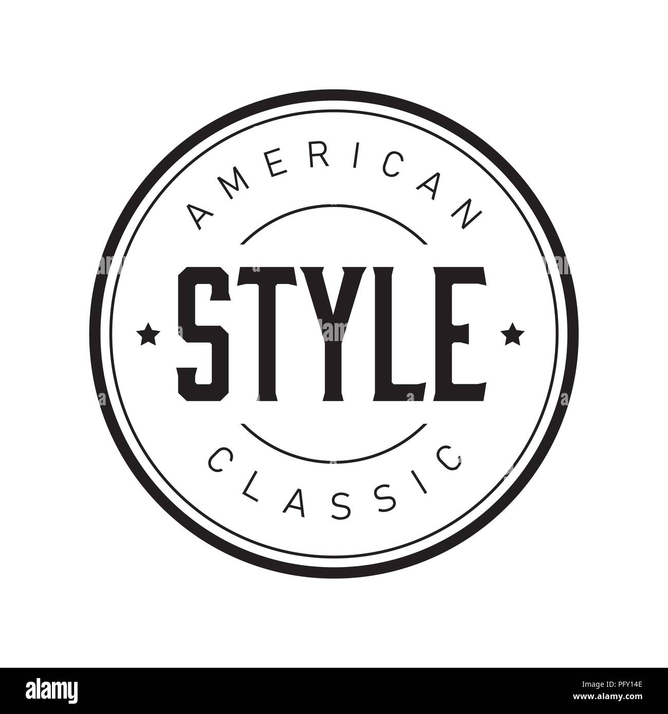 American Style classique vintage stamp vector Illustration de Vecteur