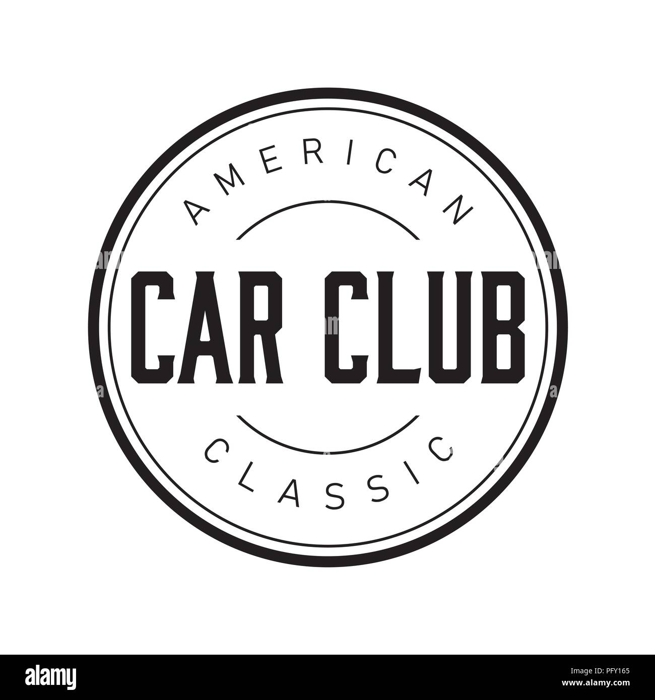 American Classic Car club vintage vector Illustration de Vecteur