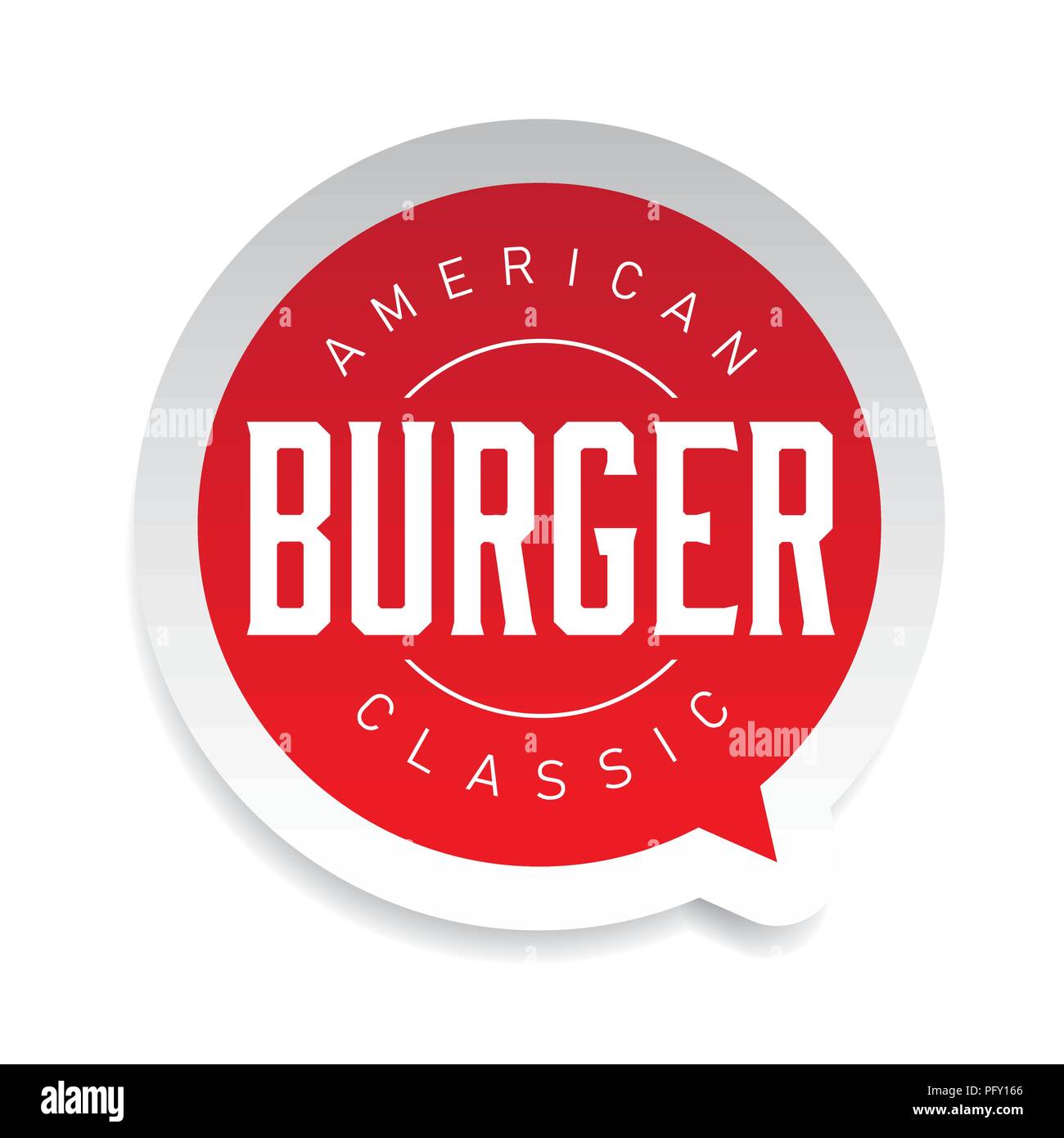 American Classic burger stamp vintage vector Illustration de Vecteur