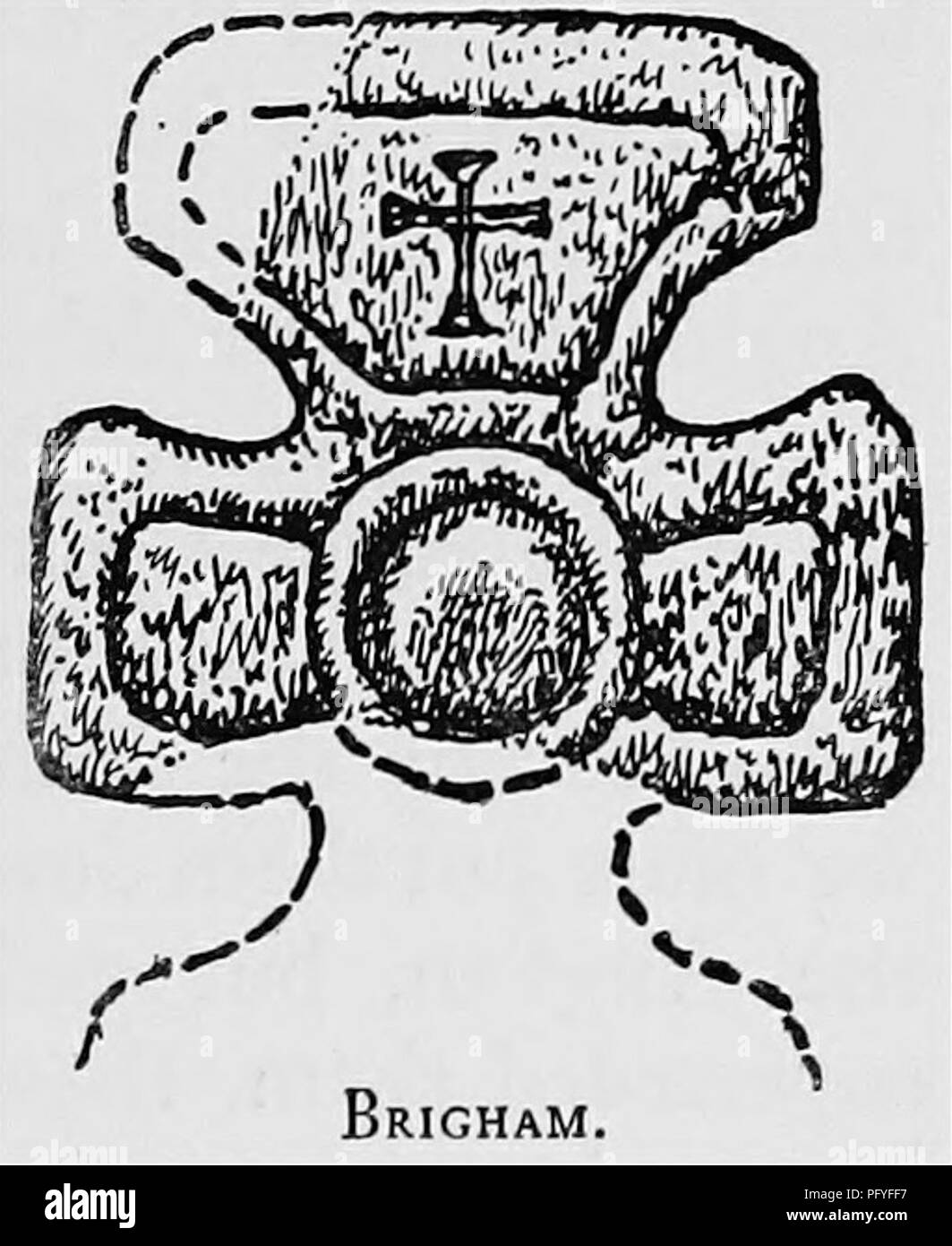 . L'histoire de Victoria du comté de Cumberland. L'histoire naturelle. Fratry, Carlisle. Abbaye, Carlisle. Cathédrale, Carlisle. Lisle, têtes et croisements de Ruthwell Irton, et beaucoup d'autres (en aucun cas une forme celtique exclusivement), dans ce cas devient un ' hammer-head.' Il y a deux raisons de le considérer Anglian : l'une qu'il ressemble à l'abbaye qui a la tête, travail floral Anglian et l'autre que Carlisle, comme un accueil de la population chrétienne au sein de laquelle ce travail aurait pu être fait, a pris fin en 876, et par conséquent, ces croix doit être antérieure à la période scandinave, alors qu'ils sont Banque D'Images