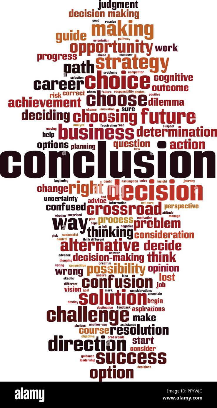 Conclusion mot concept cloud. Vector illustration Image Vectorielle ...