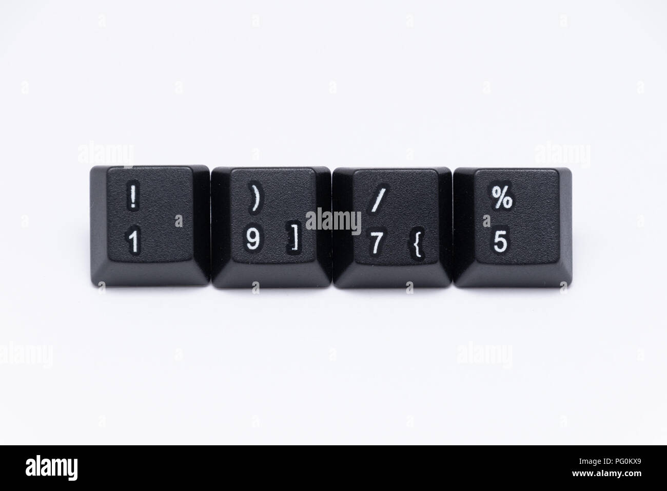 Touches de clavier noir avec différents noms ou mots années Banque D'Images