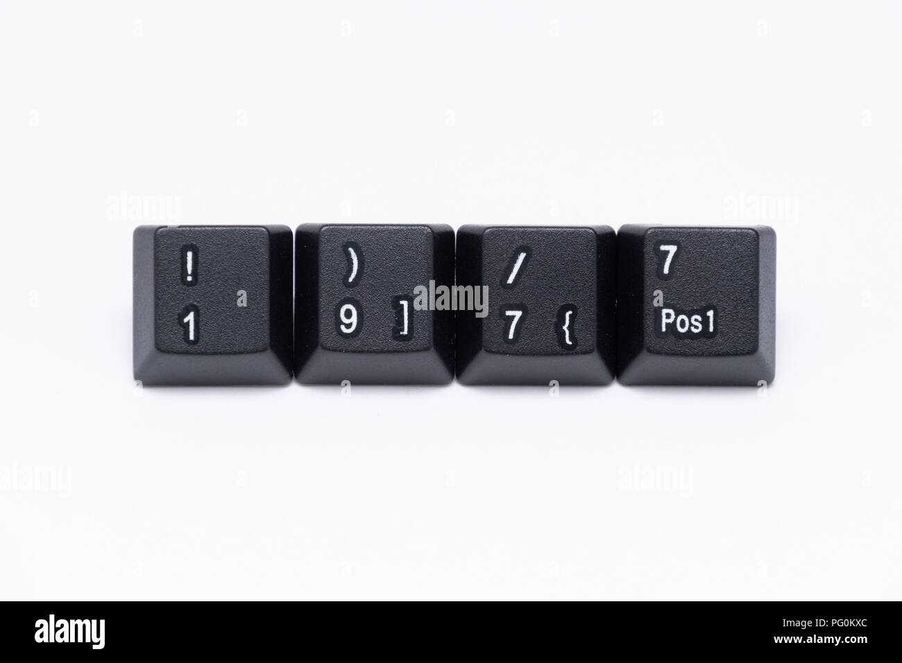 Touches de clavier noir avec différents noms ou mots années Banque D'Images