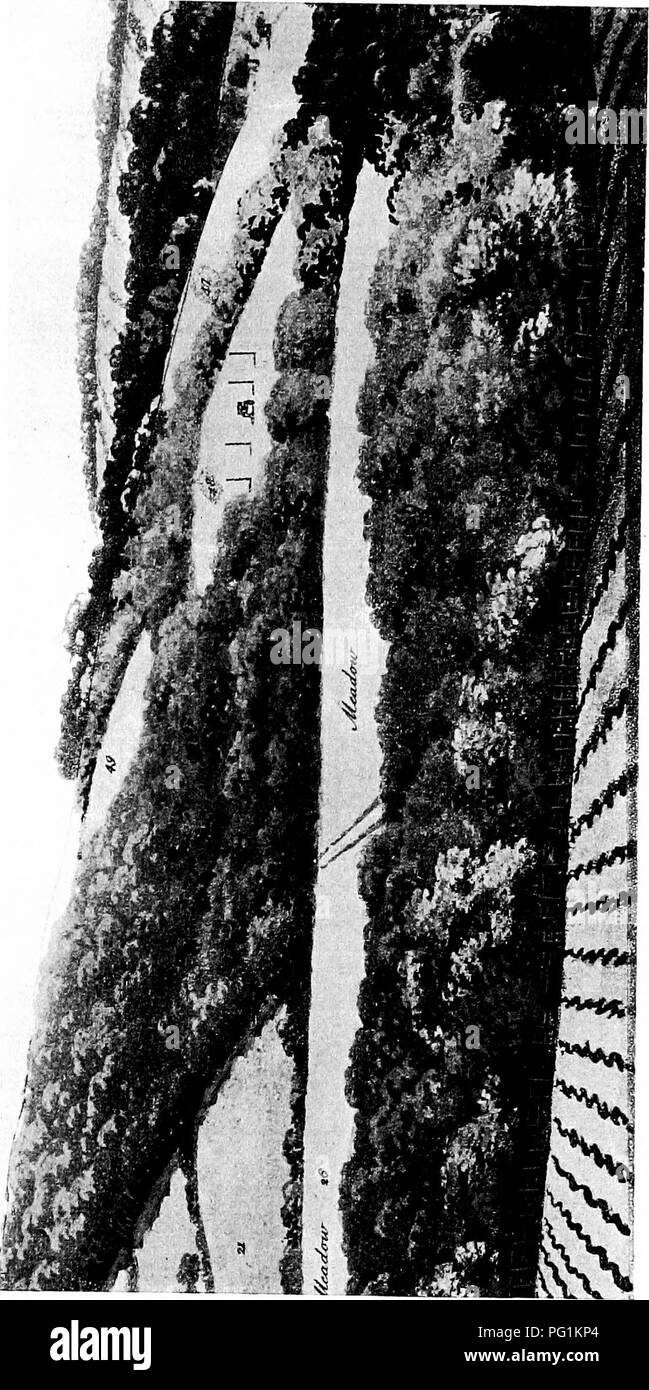 Humphry Repton travaille sur le jardinage paysager, soulignant l'importance d'une conception harmonieuse des jardins. Le livre offre un aperçu des techniques d’aménagement paysager et du rôle de la nature dans la conception esthétique des jardins, favorisant l’intégration des éléments naturels à l’architecture humaine. Les idées de Repton ont façonné l'architecture paysagère moderne, avec des contributions significatives de John Nolen, un architecte paysagiste américain. Banque D'Images