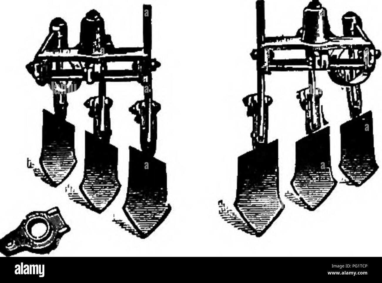 . Les cultures de maïs : une discussion sur le maïs, et le sorgho comme kafirs, cultivé aux États-Unis et au Canada. Maïs, sorgho, maïs kafir. Fig. 64. Dent à ressort - pièce jointe.. Veuillez noter que ces images sont extraites de la page numérisée des images qui peuvent avoir été retouchées numériquement pour plus de lisibilité - coloration et l'aspect de ces illustrations ne peut pas parfaitement ressembler à l'œuvre originale.. Montgomery, Edward Gerrard, 1878-. New York, The Macmillan Company Banque D'Images