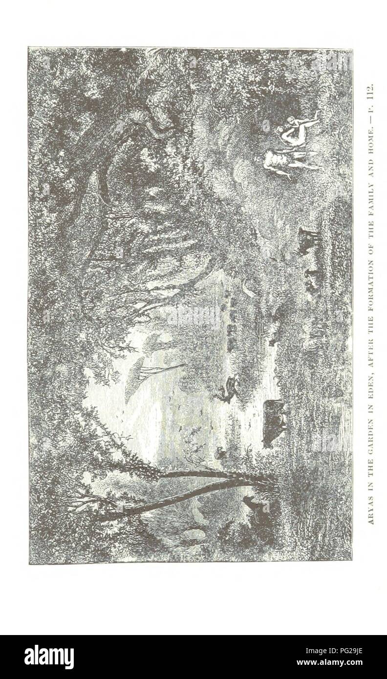 Libre à partir de la page 135 de "l'homme Pre-Glacial et la race aryenne. Une histoire de la création et de la naissance et errances de l'homme en Asie centrale, etc. [de plaques.]' . Banque D'Images