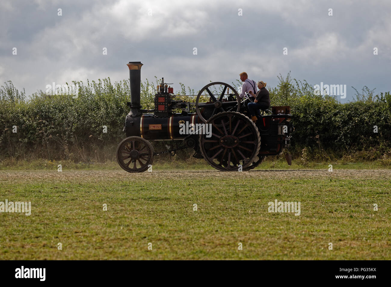 Great Dorset Steam Fair, Blandford, Dorset, UK. 23 août 2018. Les moteurs à vapeur historique en cours lors de l'exposition. Wyrdlight / Alamy Live News Banque D'Images