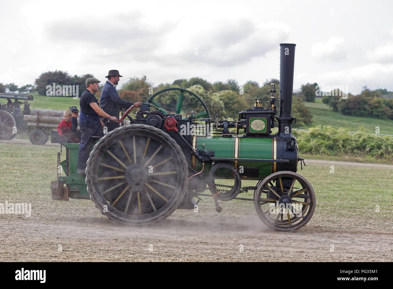 Great Dorset Steam Fair, Blandford, Dorset, UK. 23 août 2018. Les moteurs à vapeur historique en cours lors de l'exposition. Wyrdlight / Alamy Live News Banque D'Images