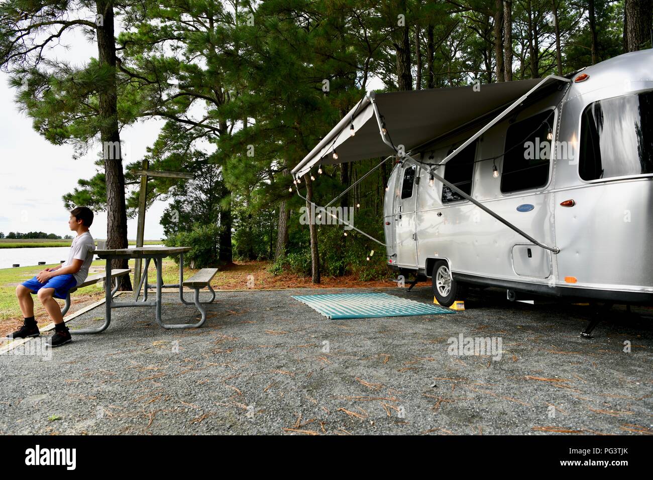 Roulotte Airstream Banque D'Images