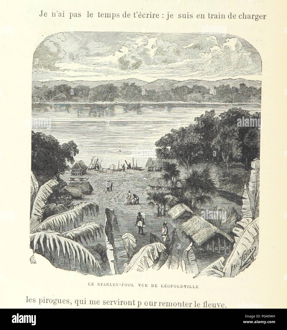 Libre à partir de la page 396 de "Conférences et lettres de P. Savorgnan de Brazza sur ses trois explorations dans l'Ouest africain, de 1875 à 1886. Ouvrage illustré de deux eaux-fortes, etc. (Texte publié et c0085. Banque D'Images