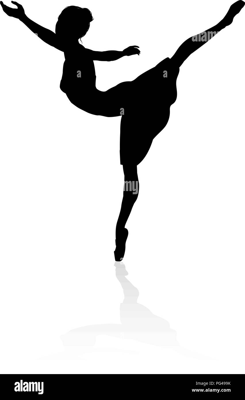 Silhouette Ballerine Illustration de Vecteur