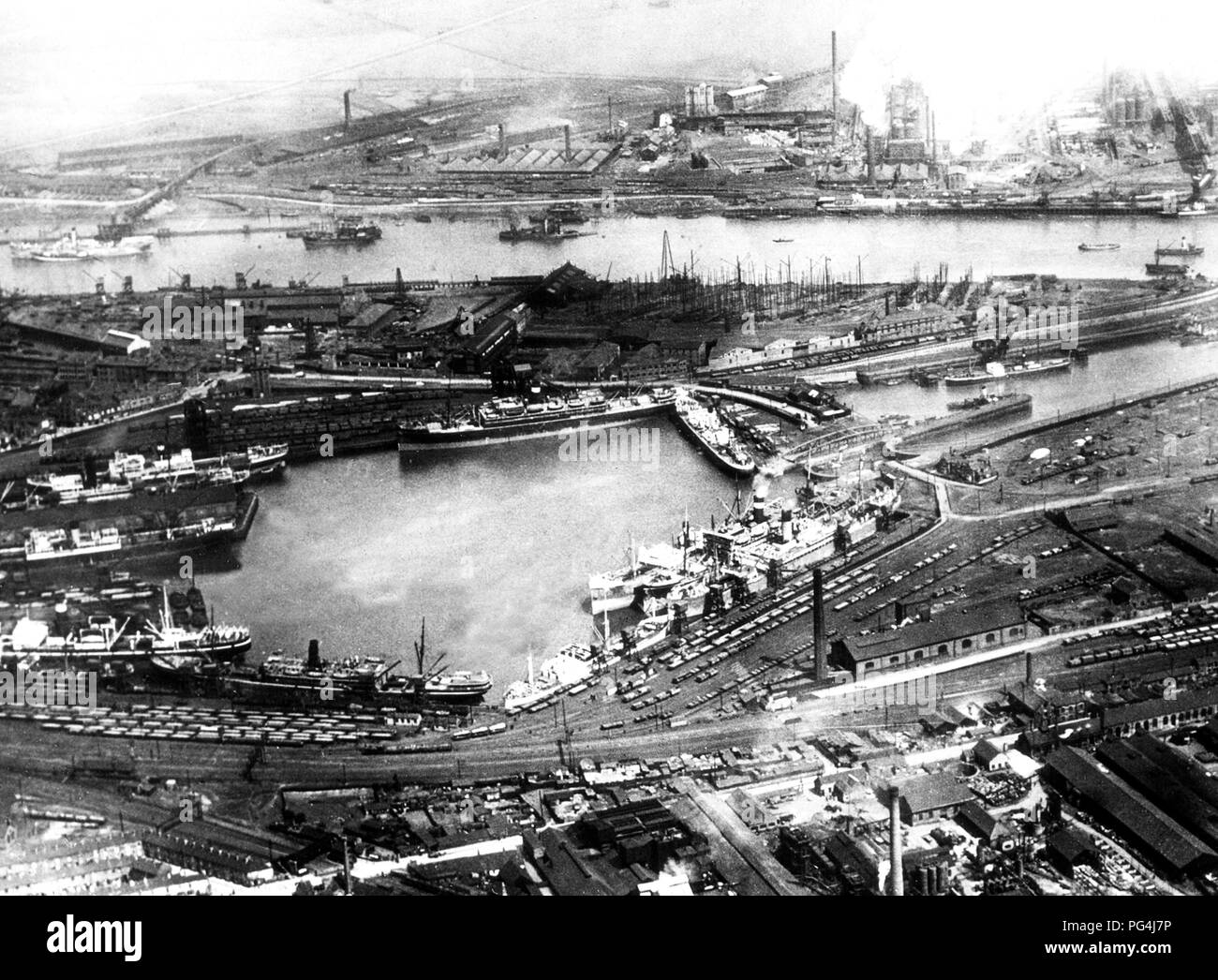 Les quais de Middlesbrough, début des années 1900 Banque D'Images