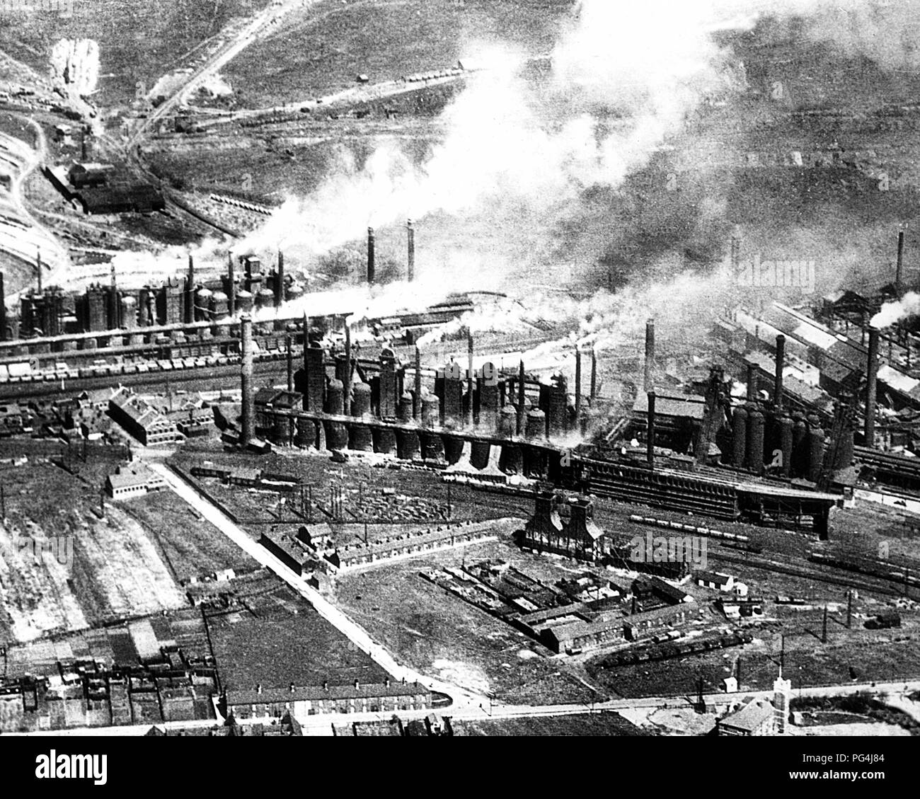 Middlesbrough Steel Works, début des années 1900 Banque D'Images