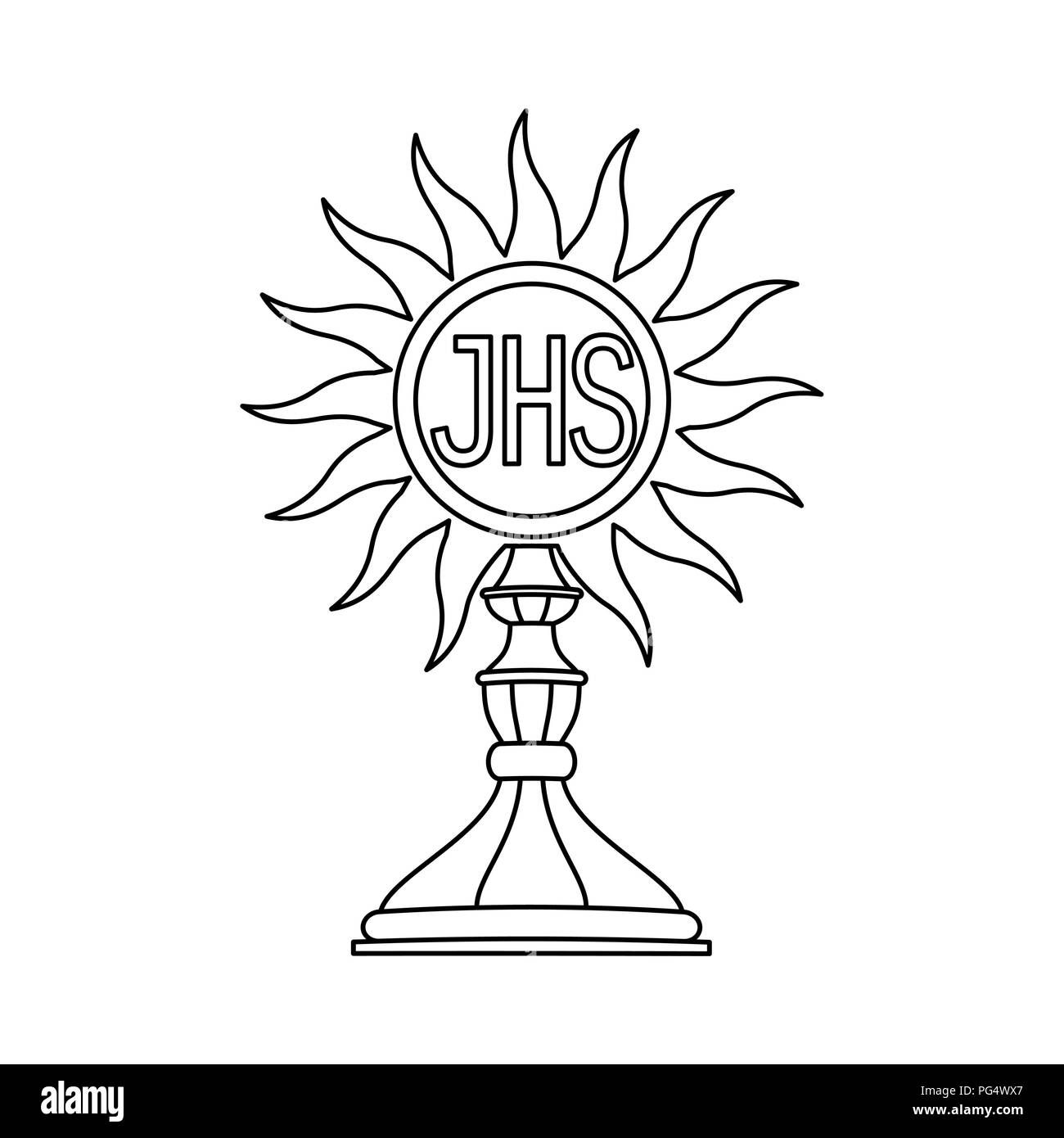 Illustration d'un symbole représentant la communion chrétienne traditionnelle Illustration de Vecteur