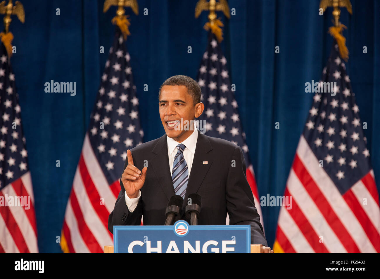 Barack Obama à la Colorado School of Mines, Golden, CO Banque D'Images