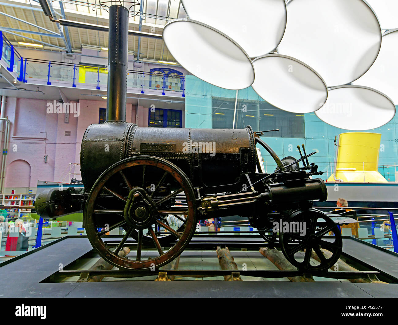 Discovery Museum Newcastle George Stephensons Rocket le moteur no 1 Banque D'Images