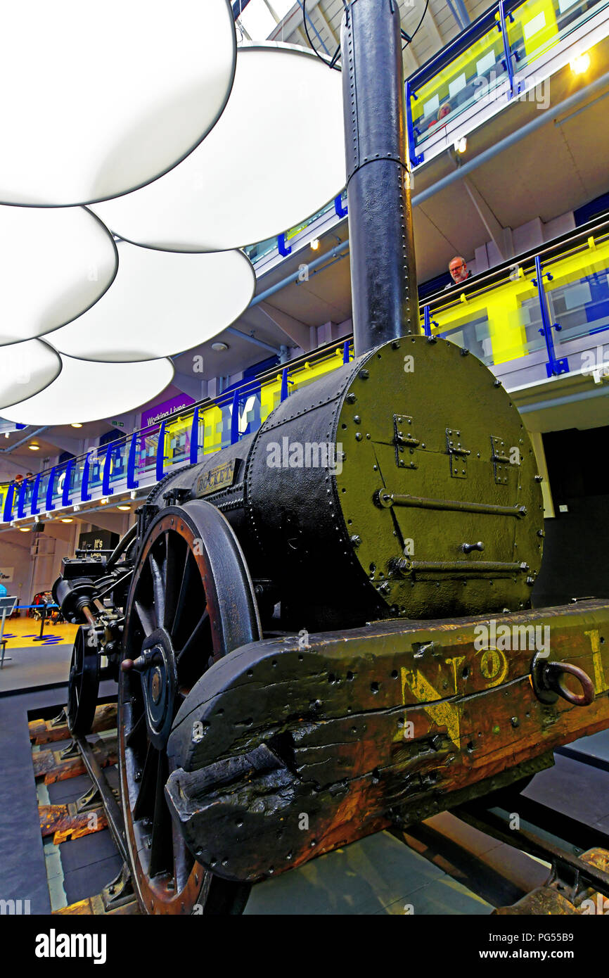 Discovery Museum Newcastle George Stephensons Rocket le moteur no 1 Banque D'Images