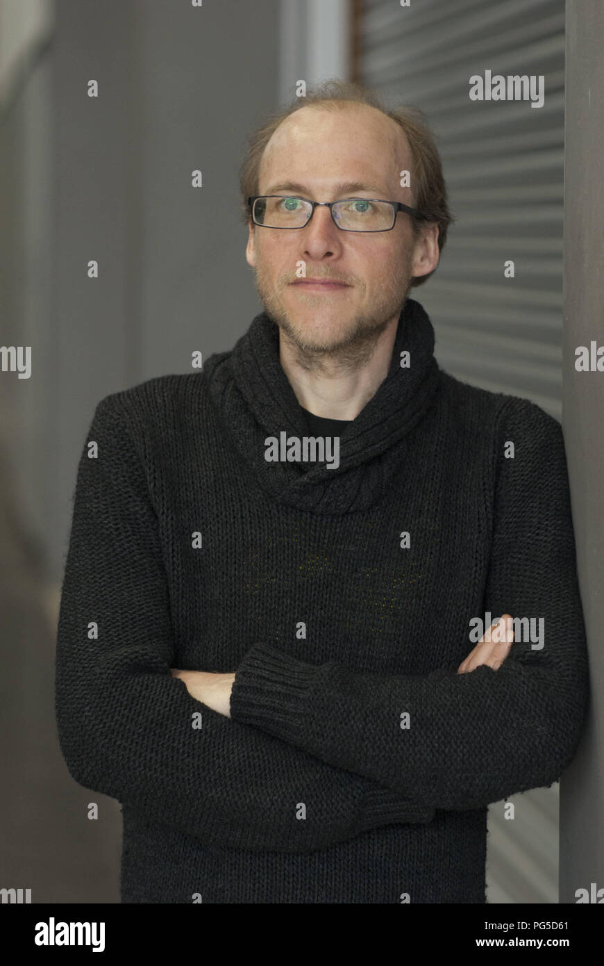 'Leipzig, DEU, 12.03.2015 : Portrait Florian Freistetter, chercheur et auteur. En 2008 il a fondé le Blog d'astronomie ''Simplex Astrodicticum'' à la vie, qui est l'un des plus lu science blogs en langue allemande. ' Banque D'Images