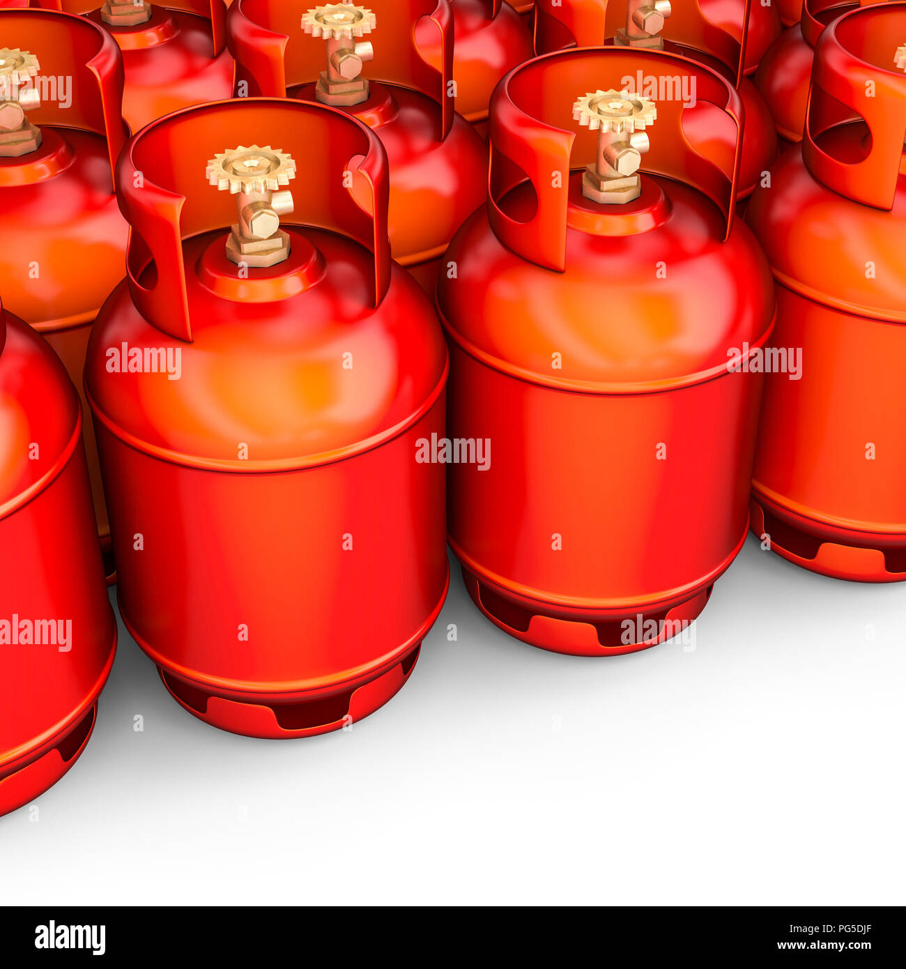 Le rendu 3d image de bouteille de gaz classique Banque D'Images