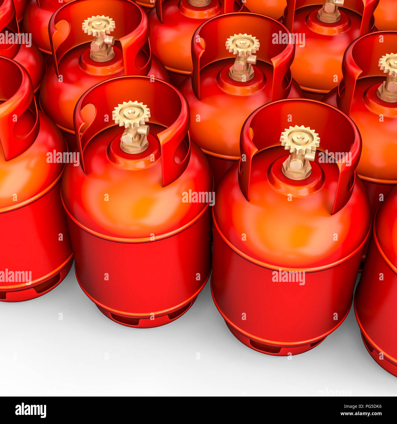 Le rendu 3d image de bouteille de gaz classique Banque D'Images