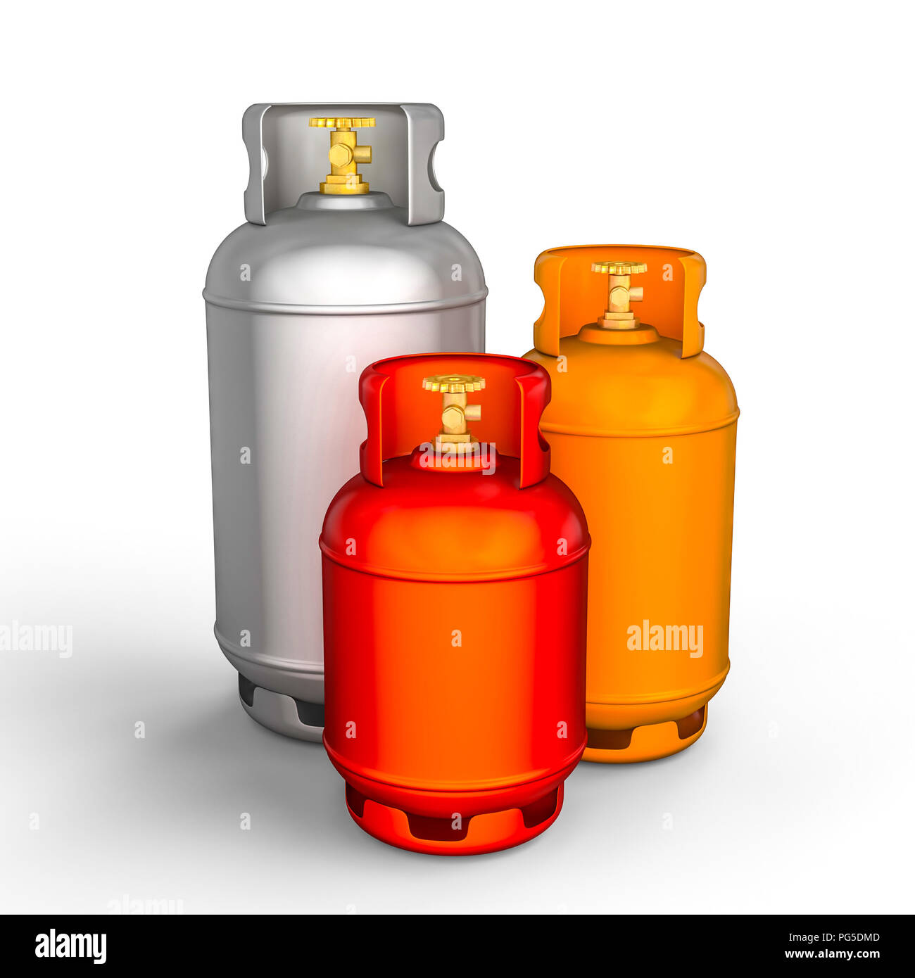 Le rendu 3d image de bouteille de gaz classique Banque D'Images