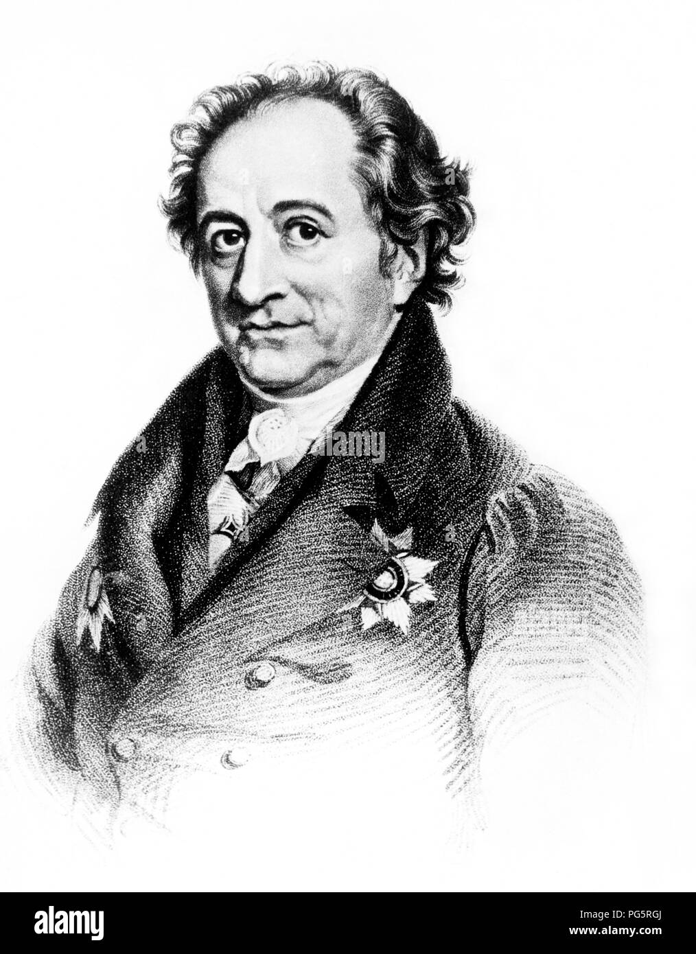 Johann Wolfgang von Goethe (Francoforte sul Meno 1749 - Weimar 1832) Banque D'Images