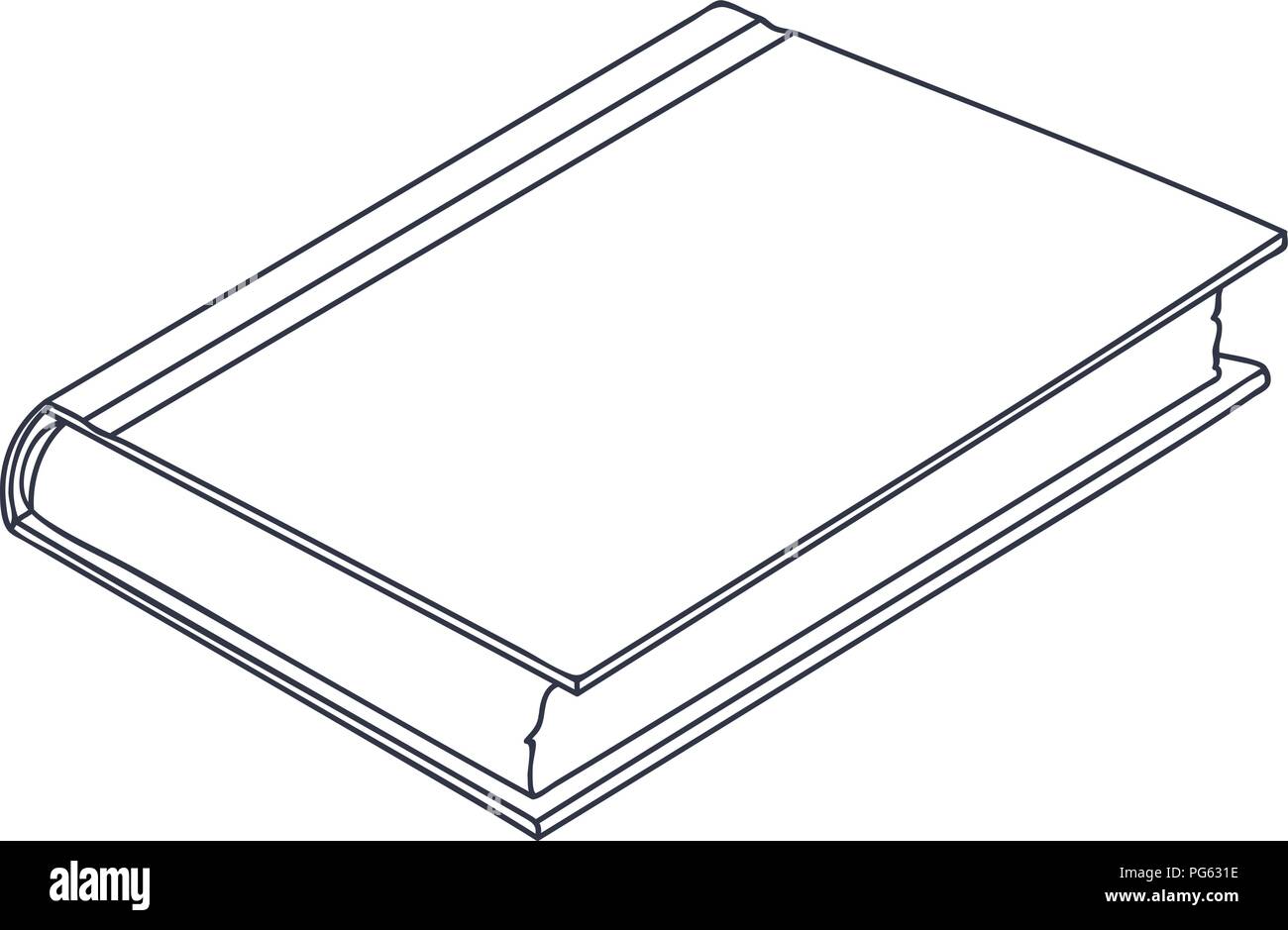 Livre. Style Doodle illustration noir et blanc Illustration de Vecteur