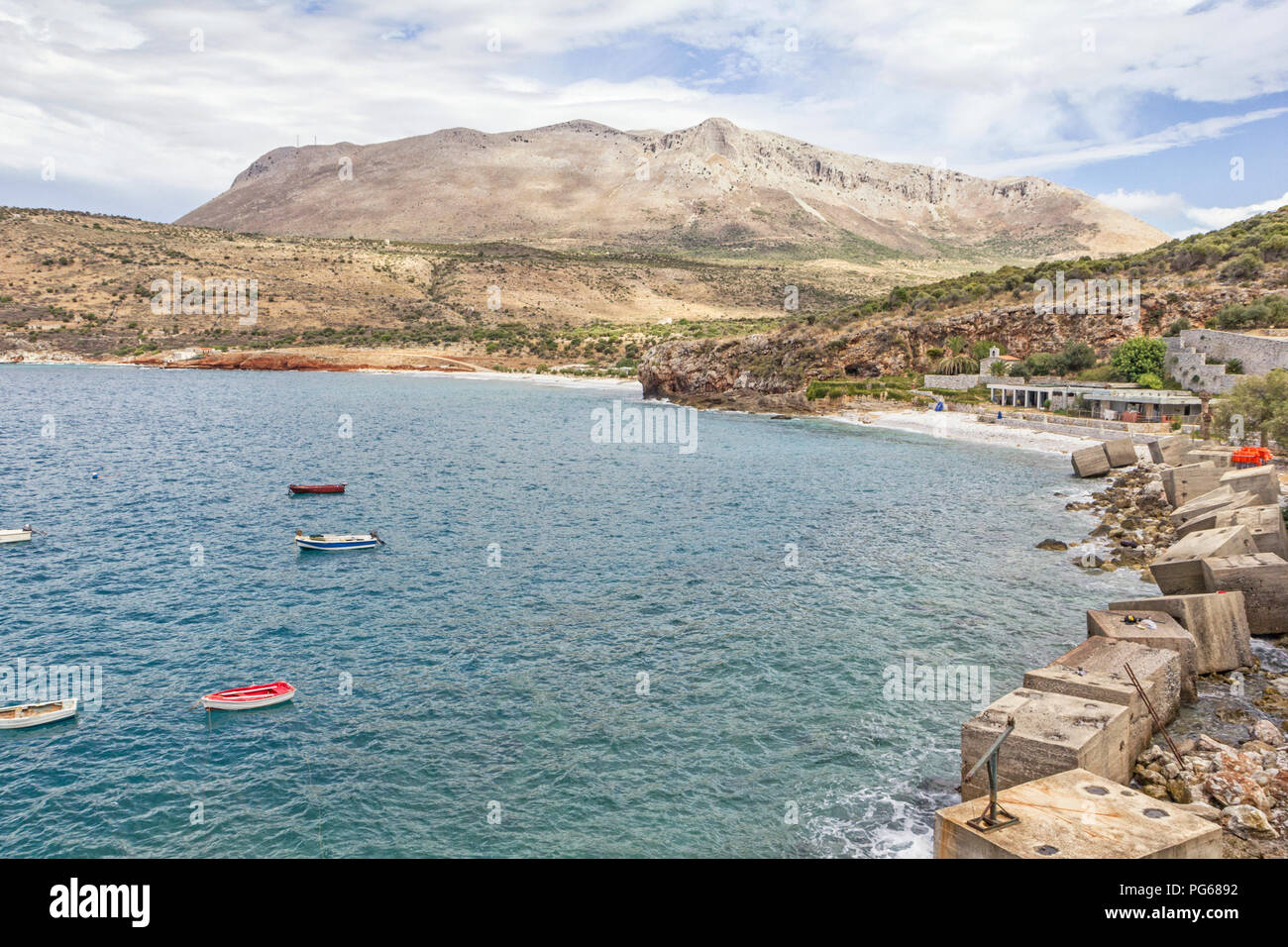 La Grèce, le Péloponnèse, en Laconie, Mani peninsula, Itylo, Baie de Diros Banque D'Images