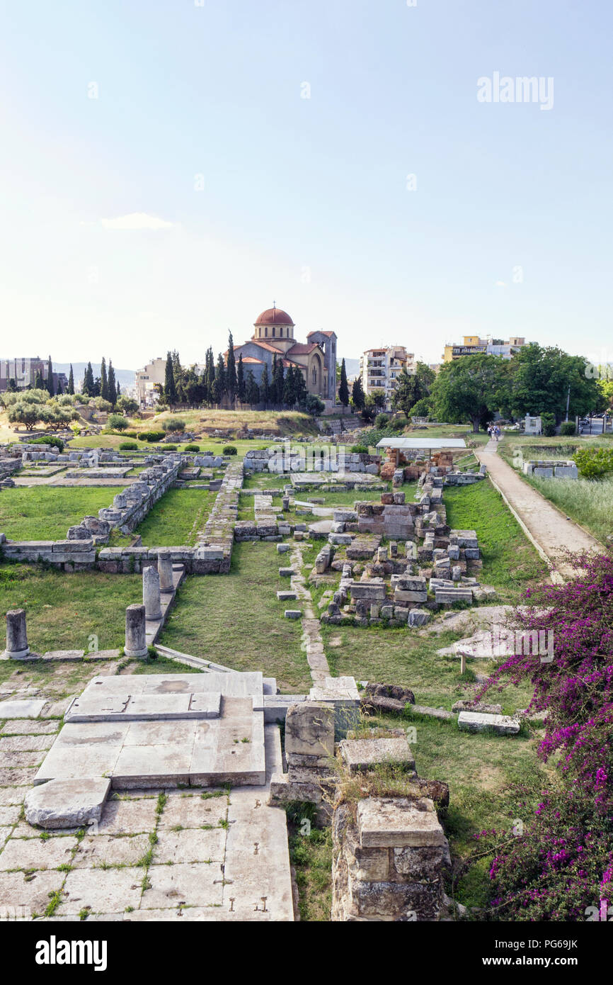 Grèce, Athènes, Attique, ancien cimetière Kerameikos Banque D'Images