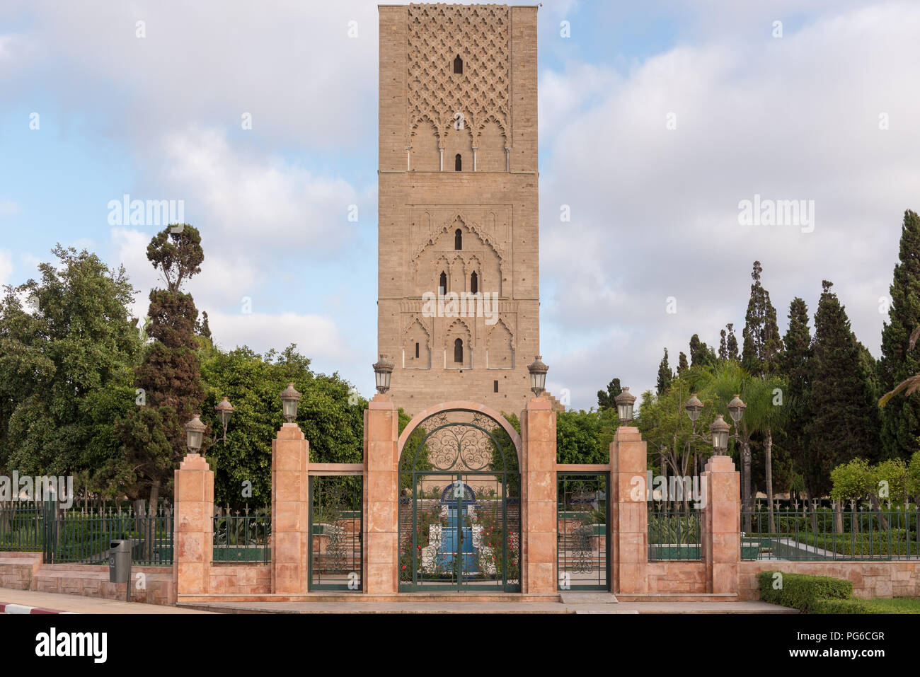 Tour Hassan, une mosquée à Rabat, Maroc Banque D'Images